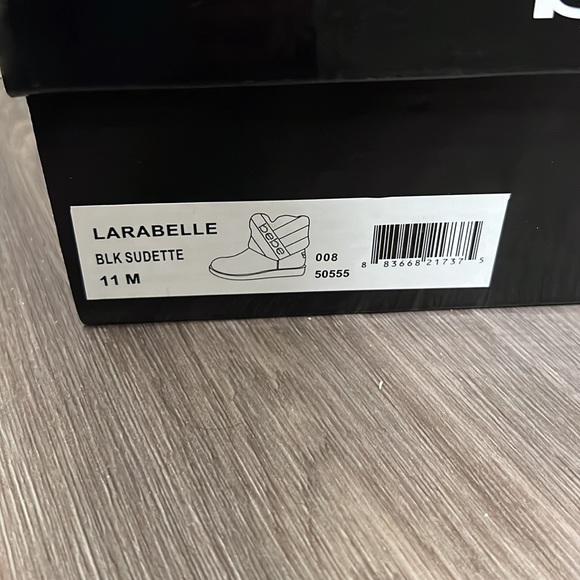 Worn Once Bebe Rhinestone Larabelle Black Logo Boot Shoe Size 11 - Picture 5 of 5